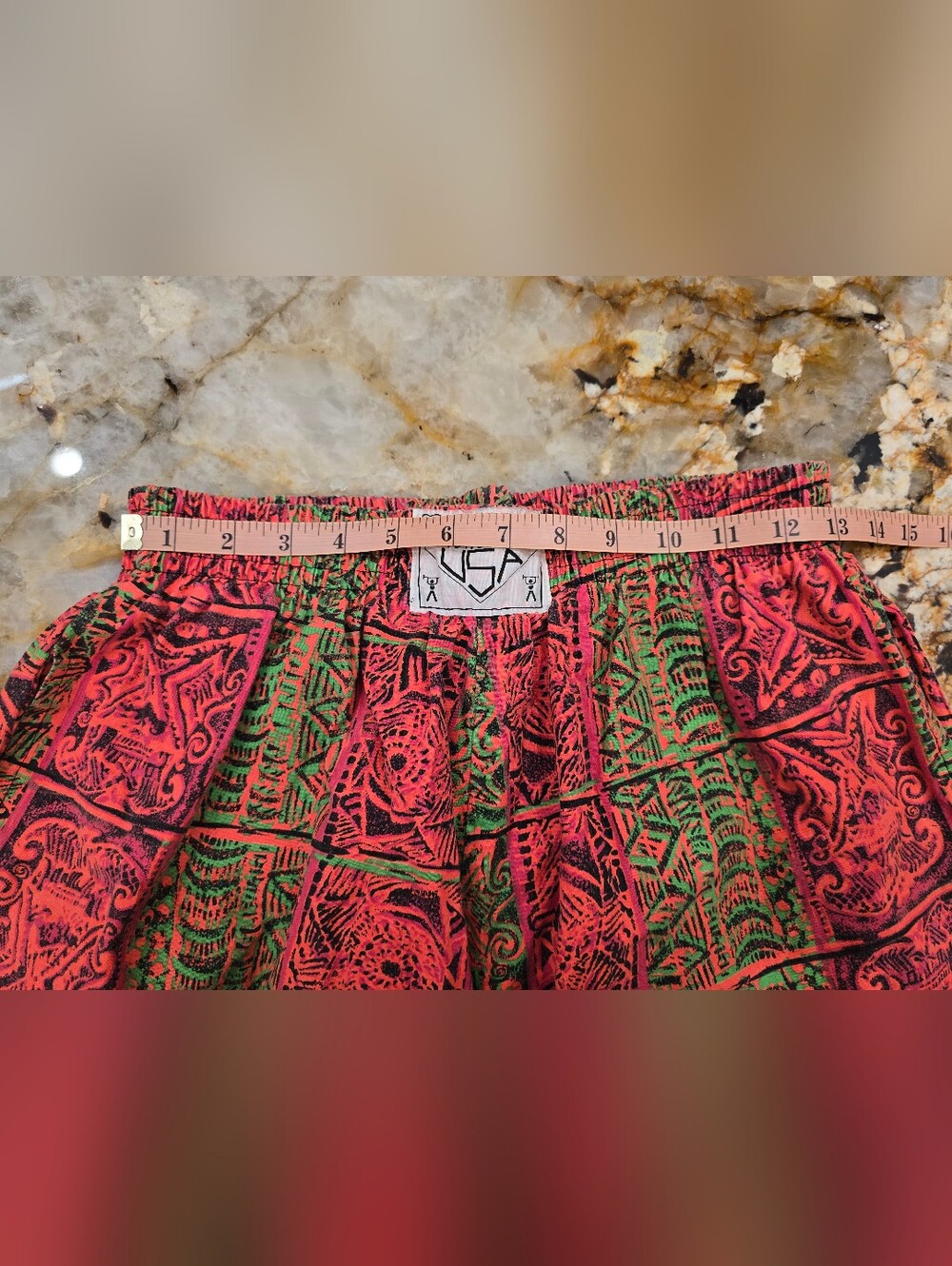 Vintage Super Rare Stonewear USA Muscle Pants Neon Gecko Print 100% Cotton S-M - Picture 4 of 6